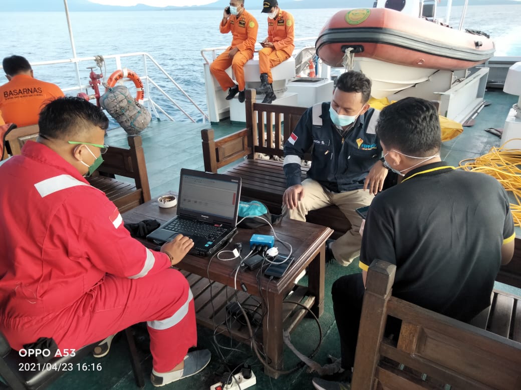 PUSAT PENELITIAN DAN PENGEMBANGAN GEOLOGI KELAUTAN BADAN LITBANG ESDM BANTU PENCARIAN KAPAL SELAM KRI NANGGALA-402